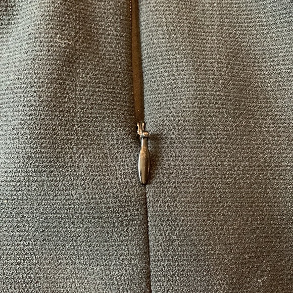 Vintage CHANEL Black Wool Silk Knee Length Skirt CC Logo Lining CC Buttons🖤 - Picture 10 of 16